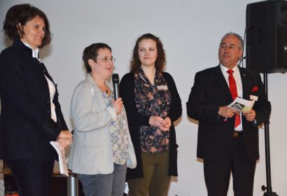Interview zum Familienzentrum Emma und Paul (von links): Marena Heuer, Anke Kappler, Annika Kruse und Olaf Krause. Foto: Andrea Hesse