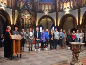 Gute Wünsche für den neuen Superintendenten überbrachten Mitglieder der Evangelischen Jugend im Anschluss an den Gottesdienst.