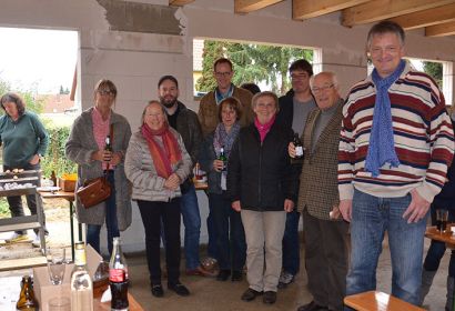 Rohbau und Dachstuhl sind geschafft: Die Kirchengemeinde St. Marien feierte ihr Richtfest. Foto: Andrea Hesse