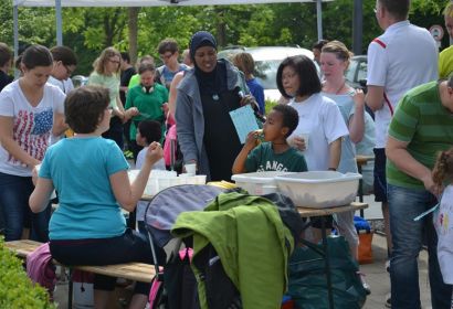 Kleine Stärkung nach einer anstrengenden Runde. Foto: Andrea Hesse