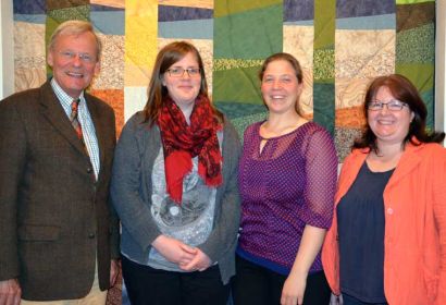 Pastorin Debora Knoblauch (Zweite von rechts) legte ihr Amt im Kirchenkreistagsvorstand nieder; Friedrich Engeling, Miriam Ristau und Susann Lichterfeld hoffen nun darauf, dass sie im September Verstärkung bekommen. Foto: Andrea Hesse
