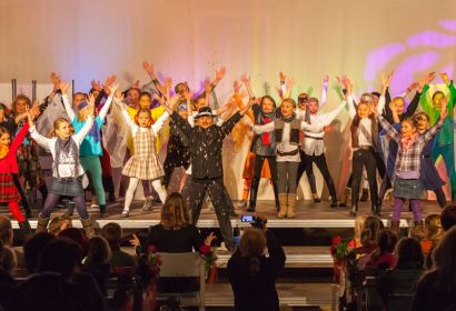 Der Kinderchor Brelingen bei der letztjährigen Aufführung des Musicals "Max und die Zaubertrommel".