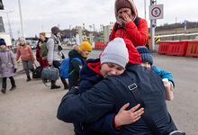 Ankunft ukrainischer Geflüchteter an dem polnisch-ukrainischen Grenzübergang Medyka. Foto: Frank Schultze, Diakonie Katastrophenhilfe