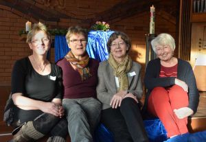 Gerlinde Bucerius (Zweite von rechts) hat sich aus dem Kreis der Beauftragten für die Frauenarbeit verabschiedet; Dörte Behn-Hartwig, Doris Stadler und Ulrike Jagau werden die Arbeit fortsetzen. Foto: A. Hesse