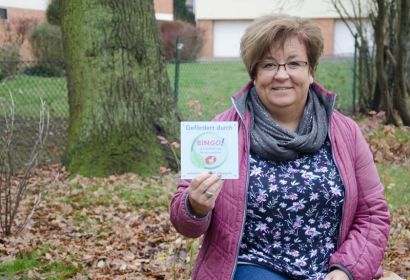 Kita-Leiterin Christiane Kolter freut sich über die Förderung durch die Bingo!-Umweltstiftung. Foto: Andrea Hesse