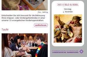 Das eingebunde sog. Widget auf der Kirchenkreis-Homepage.