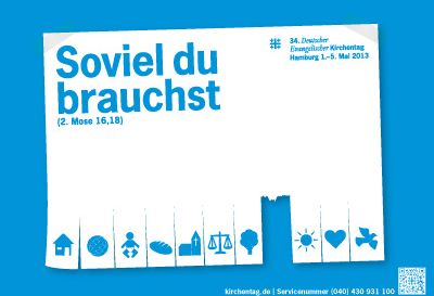 Deutscher Evangelische Kirchentag: Vom 1. - 5. Mai 2013 in Hamburg. ©www.kirchentag.de