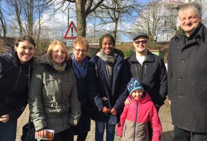 Anfang März wurde Boikobo in Isernhagen von Familie Fisher, Yvonne Dorsch, Dörte Behn-Hartwig und Karsten Henkmann begrüßt.