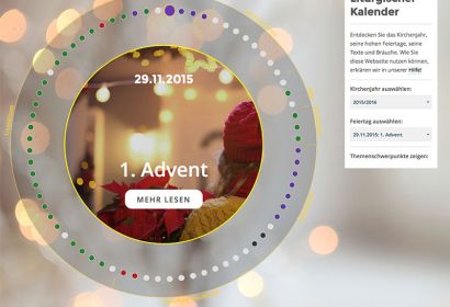 Der neue Online-Kalender des Kirchenjahres ist unter www.gottesdienst-verstehen.de und www.kirchenjahr-evangelisch.de zu finden.