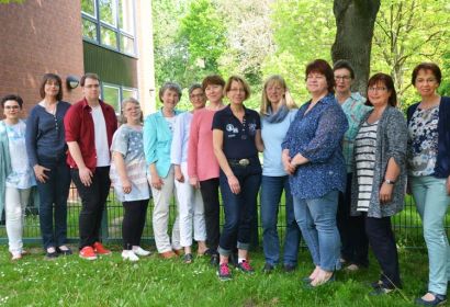 In der Elia-Kirchengemeinde kamen die Pfarramtssekretärinnen zu ihrem Treffen zusammen. Mit dabei: Mitglieder der MAV. Foto: Andrea Hesse