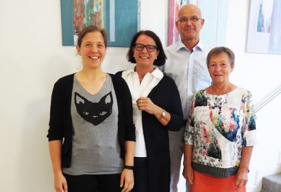 Debora Becker (von links), Anna Windmeier, Holger Grünjes und Bärbel Wille bilden den geschäftsführenden Ausschuss des Ambulanten Hospizdienstes.