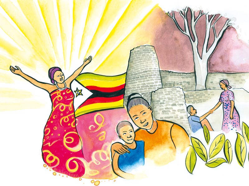 Das Motiv zum Weltgebetstag 2020 wurde von Nonhlanhla Mathe aus Simbabwe gemalt.